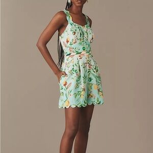 Ranna Gill Linen Floral Romper